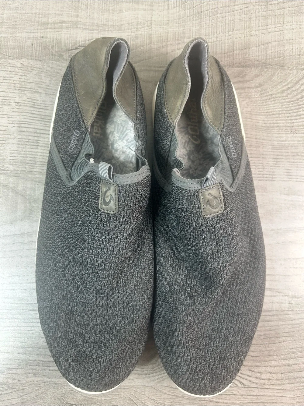 OluKai Men’s Gray Mesh Slip-On Comfort Sneakers Shoes Size 12